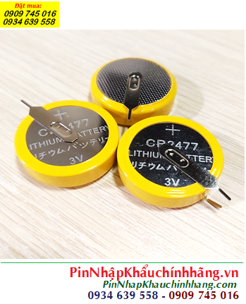 Pin CMOS CR2477 (chân thép 2 chấu hàn), Pin CMOS 3v lithium  CR2477 (24mmx7.7mm) chính hãng 